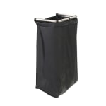 Forbes Nylon Maid Cart Bag, Loops and Snaps, Square Bottom, Black
